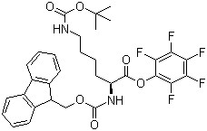 N-Fmoc-N'-Boc-L-lysine pentafluorophenyl ester molecular structure (CAS 86060-98-2)