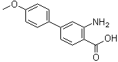 结构式 CAS# 861389-74-4, 3-氨基-4'-甲氧基[1,1'-联苯]-4-羧酸