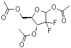 2-Deoxy-2,2-difluoro-D-erythro-pentofuranose triacetate molecular structure (CAS 861445-89-8)