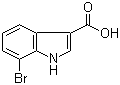 结构式 CAS# 86153-25-5, 7-溴-3-吲哚甲酸
