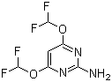 structure of CAS# 86209-44-1, 2-Amino-4,6-bis(difluoromethoxy)pyrimidine;4,6-Bis(difluoromethoxy)-2-pyrimidinamine