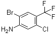 2-Bromo-5-chloro-4-(trifluoromethyl)benzenamine molecular structure (CAS 863111-48-2)