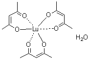 structure of CAS# 86322-74-9, (OC-6-11)-Tris(2,4-pentanedionato-O,O')lutetium monohydrate