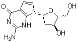结构式 CAS# 86392-75-8, 7-脱氮-2'-脱氧鸟苷