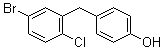 结构式 CAS# 864070-18-8, 4-[(5-溴-2-氯苯基)甲基]苯酚