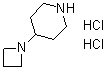 结构式 CAS# 864246-02-6, 4-(1-氮杂环丁基)哌啶二盐酸盐