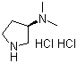 结构式 CAS# 864448-61-3, (R)-(+)-3-二甲氨基吡咯烷双盐酸盐