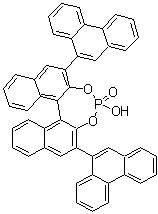 structure of CAS# 864943-22-6, (11bR)-4-Hydroxy-2,6-di-9-phenanthrenyl-dinaphtho[2,1-d:1',2'-f][1,3,2]dioxaphosphepin 4-oxide;(R)-3,3'-Bis(9-phenanthryl)-1,1'-binaphthalene-2,2'-diyl hydrogen phosphate
