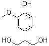 structure of CAS# 86548-91-6, 2-(4-Hydroxy-3-methoxyphenyl)-1,3-propanediol;2-Guaiacyl-1,3-propanediol; Junipediol A