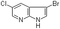 结构式 CAS# 866546-09-0, 3-溴-5-氯-1H-吡咯并[2,3-b]吡啶