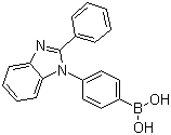 结构式 CAS# 867044-33-5, [4-(2-苯基-1H-苯并咪唑-1-基)苯基]硼酸