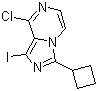 structure of CAS# 867165-15-9, 8-Chloro-3-cyclobutyl-1-iodo-imidazo[1,5-a]pyrazine