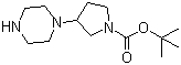 3-(Piperazin-1-yl)pyrrolidine-1-carboxylic acid tert-butyl ester molecular structure (CAS 867265-71-2)