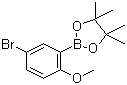 structure of CAS# 868629-78-1, 5-Bromo-2-methoxyphenylboronic acid pinacol ester;2-(5-Bromo-2-methoxyphenyl)-4,4,5,5-tetramethyl-1,3,2-dioxaborolane