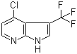4-Chloro-3-(trifluoromethyl)-1H-pyrrolo[2,3-b]pyridine molecular structure (CAS 869335-75-1)