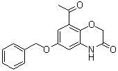 结构式 CAS# 869478-09-1, 8-乙酰基-6-苄氧基-4H-苯并[1,4]恶嗪-3-酮
