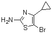 structure of CAS# 869854-12-6, 5-Bromo-4-cyclopropylthiazol-2-amine;5-Bromo-4-cyclopropyl-2-thiazolamine