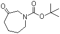 结构式 CAS# 870842-23-2, 1-叔丁氧羰基-3-氧代氮杂环庚烷