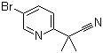 结构式 CAS# 871239-58-6, 2-(5-溴吡啶-2-基)-2-甲基丙腈