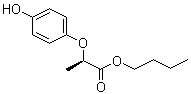 structure of CAS# 87129-32-6, Butyl 2-(2R)-(4-hydroxyphenoxy)propanoate;(R)-2-(4-Hydroxyphenoxy)propionic acid butyl ester
