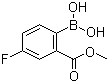structure of CAS# 871329-81-6, 4-Fluoro-2-methoxycarbonylphenylboronic acid;(4-Fluoro-2-methoxycarbonylphenyl)boronic acid