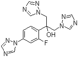 结构式 CAS# 871550-15-1, 氟康唑杂质 A; 2-[2-氟-4-(1H-1,2,4-三唑-1-基)苯基]-1,3-双(1H-1,2,4-三唑-1-基)丙烷-2-醇