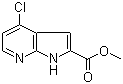 结构式 CAS# 871583-23-2, 4-氯-7-氮杂吲哚-2-羧酸甲酯