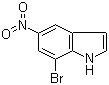 结构式 CAS# 87240-07-1, 7-溴-5-硝基吲哚