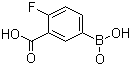 structure of CAS# 872460-12-3, 3-Carboxy-4-fluorophenylboronic acid;4-Fluoro-3-formylphenylboronic acid