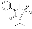 2-(氯磺酰基)-1H-吲哚-1-甲酸叔丁酯分子结构 (CAS 872983-77-2)