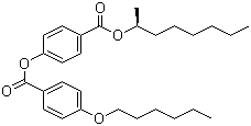 structure of CAS# 87321-20-8, S-(+)-2-Octyl 4-(4-hexyloxybenzoyloxy)benzoate;(S)-4-[[(1-Methylheptyl)oxy]carbonyl]phenyl 4-(4-hexyloxy)benzoate; S 811