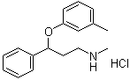structure of CAS# 873310-28-2, N-Methyl-gamma-(3-methylphenoxy)benzenepropanamine hydrochloride
