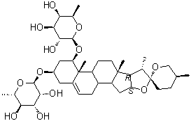 结构式 CAS# 87425-34-1, 麦冬皂苷 B