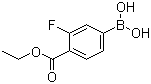 结构式 CAS# 874288-38-7, 4-(乙氧羰基)-3-氟苯硼酸