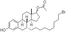 结构式 CAS# 875573-66-3, (7a,17b)- 7-(9-溴壬基)雌甾-1,3,5(10)-三烯-3,17-二醇 17-醋酸酯