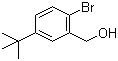 structure of CAS# 875664-30-5, 2-Bromo-5-(tert-butyl)benzyl alcohol;2-Bromo-5-(1,1-dimethylethyl)benzenemethanol