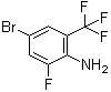 结构式 CAS# 875664-46-3, 4-溴-2-氟-6-(三氟甲基)苯胺