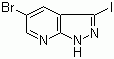 结构式 CAS# 875781-18-3, 5-溴-3-碘-1H-吡唑并[3,4-b]吡啶