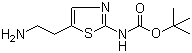 结构式 CAS# 875798-81-5, 5-(2-氨基乙基)噻唑-2-氨基甲酸叔丁酯