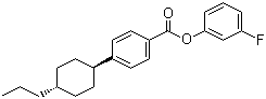 结构式 CAS# 87592-61-8, 4'-反式-丙基环己基苯甲酸 3-氟苯酯