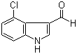 4-氯吲哚-3-甲醛分子结构 (CAS 876-72-2)