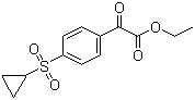 structure of CAS# 876063-40-0, Ethyl 2-[4-(cyclopropylsulfonyl)phenyl]-2-oxoacetate;Ethyl [4-(cyclopropylsulfonyl)phenyl]oxoacetate; [4-(Cyclopropylsulfonyl)phenyl](oxo)acetic acid ethyl ester