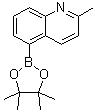 structure of CAS# 876922-75-7, 2-Methyl-5-(4,4,5,5-tetramethyl-1,3,2-dioxaborolan-2-yl)quinoline