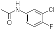 structure of CAS# 877-90-7, 3'-Chloro-4'-fluoroacetanilide;N-(3-Chloro-4-fluorophenyl)acetamide;