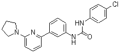 structure of CAS# 877202-74-9, PSNCBAM 1;1-(4-Chlorophenyl)-3-[3-[6-(pyrrolidin-1-yl)pyridin-2-yl]phenyl]urea