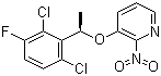 结构式 CAS# 877397-70-1, 3-[[(1R)-1-(2,6-二氯-3-氟苯基)乙基]氧基]-2-硝基吡啶