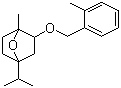 结构式 CAS# 87818-31-3, 环庚草醚; 1-甲基-4-(1-甲基乙基)-2-(2-甲基苯基甲氧基)-7-噁二环[2,2,1]庚烷