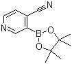 structure of CAS# 878194-91-3, 4-Cyanopyridine-3-boronic acid pinacol ester;4-Cyano-3-(4,4,5,5-tetramethyl-[1,3,2]dioxaborolan-2-yl)pyridine