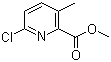 结构式 CAS# 878207-92-2, 6-氯-3-甲基-2-吡啶羧酸甲酯