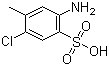 结构式 CAS# 88-53-9, 2-氨基-5-氯-4-甲基苯磺酸